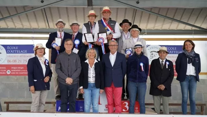 Les chevaux de trait ont joué leur championnat de France d’attelage  Championnat Amateur 1 GP Trait Paire